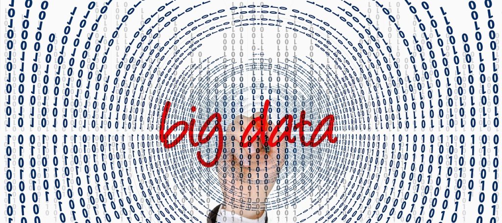 The words Big Data with binary code around the words