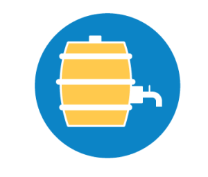 Keg with a tap.