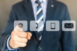 Communication icons - phone, tablet, email, etc.