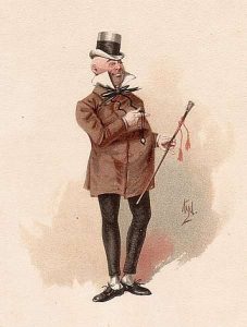 Illustration of the Dickens character Wilkins Micawber