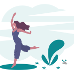 Illustration of a person doing Yoga