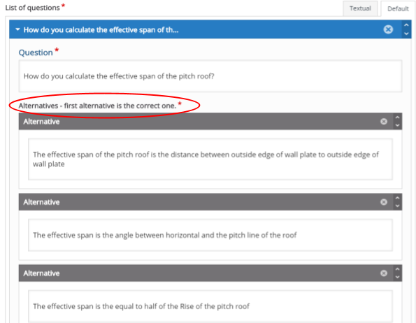 Figure 6: Inputting questions and answers