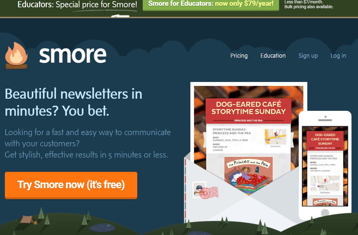 Caption: Create Account (Smore Site 1).