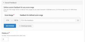 Figure 12: Customising feedback for summary tasks