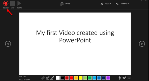 Figure 2 Recording Slide Show Tools