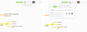 Figure 2 Sharing a link to the mind map