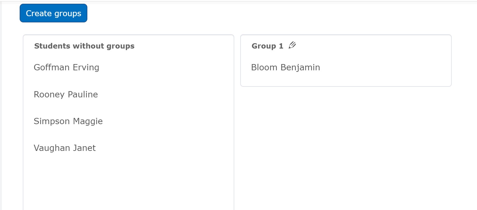 Figure 11: Manual Group Setup