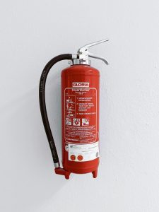 A fire extinguisher