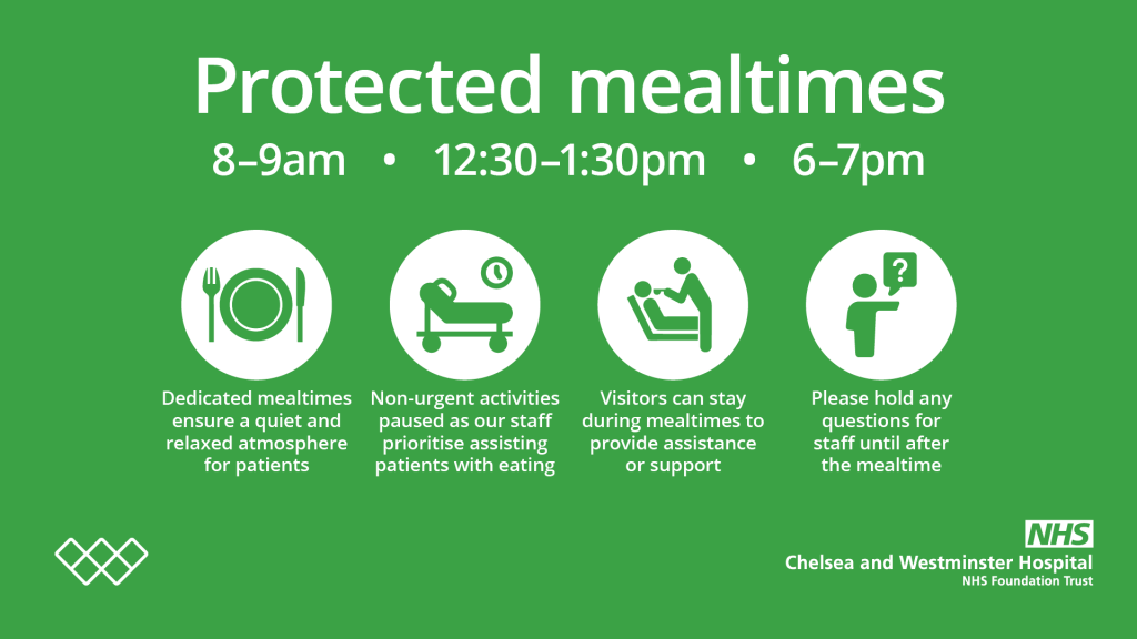 A protected mealtimes poster. See image description