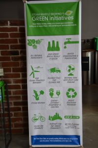 poster of green initiatives.