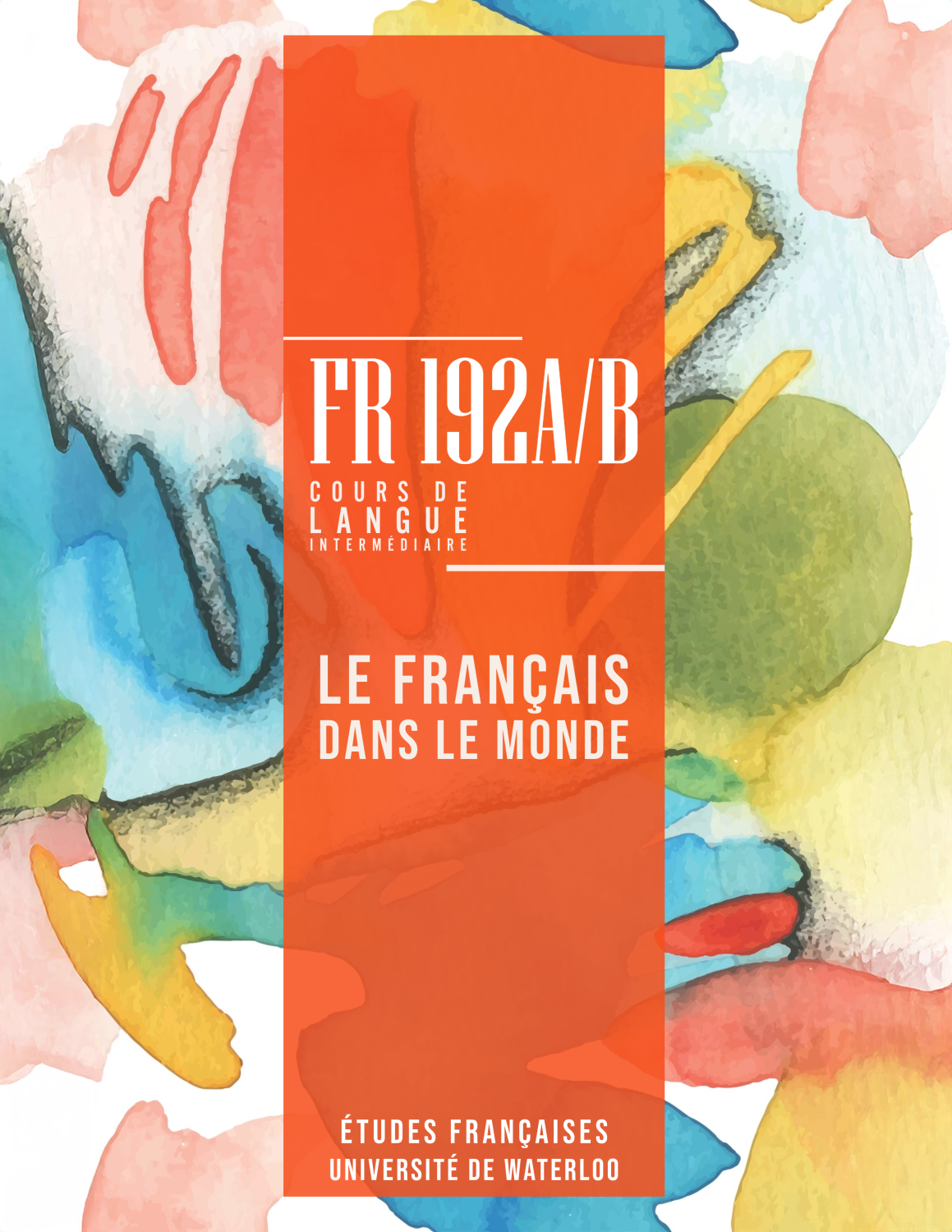 Cover image for FR 192 A/B - cours de langue intermédiaire