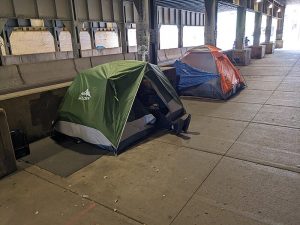 Homeless encampment