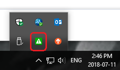 Emergency Alert Icon found on college computers.