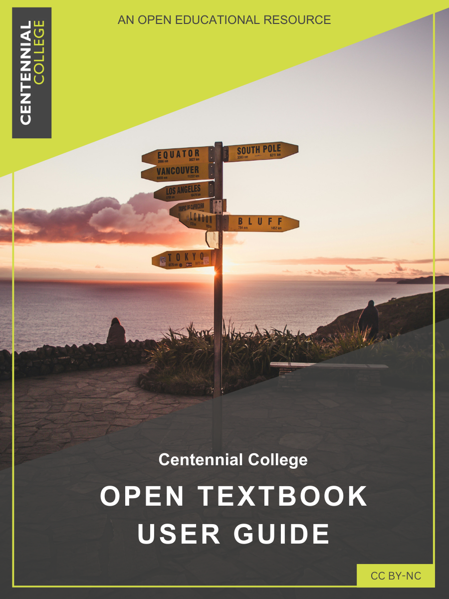Cover image for Centennial College Open Textbook Template User Guide