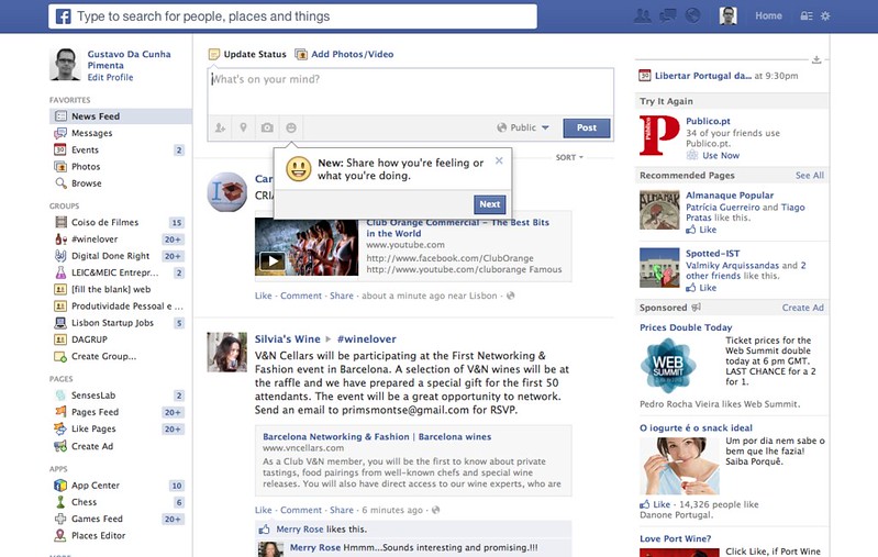 A screenshot of a Facebook newsfeed.