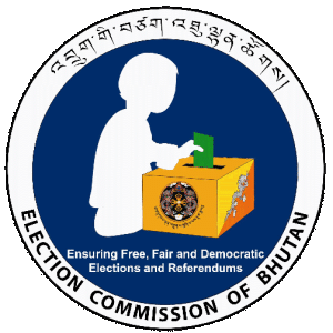 The crest of the ECB with a silhouette putting a vote in a ballot box