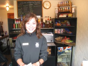 Golf employee smiling