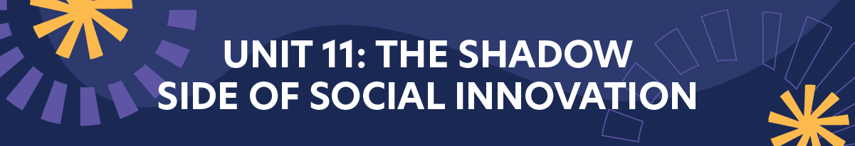 Unit 11: The Shadow Side of Social Innovation
