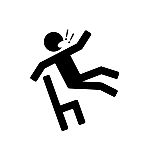 Icon of a person falling off a chair.