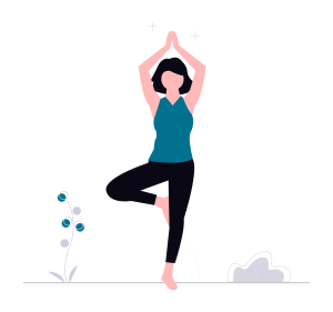 Woman doing a yoga pose