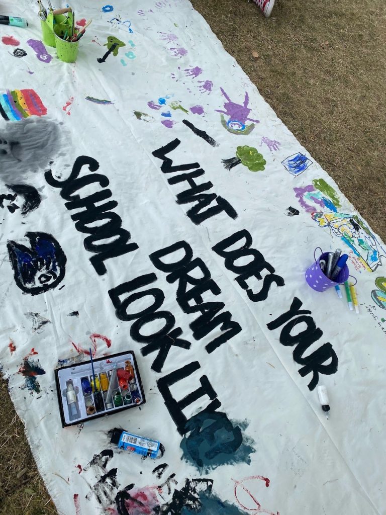 "What Does Your Dream School Look Like" Banner organized by HWDSB Trustee candidates Sabreina Dahab and Ahona Mehdi.