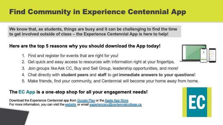 Find Community in Experience Centennial App