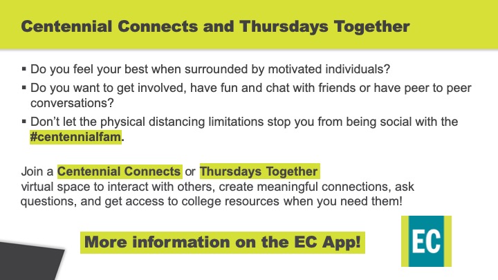 Centennial Connects and Thursdays Together