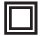 A symbol of two nested squares meaning double insulation