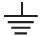 A symbole of multiple horizontal lines with one vertical line on top meaning ground