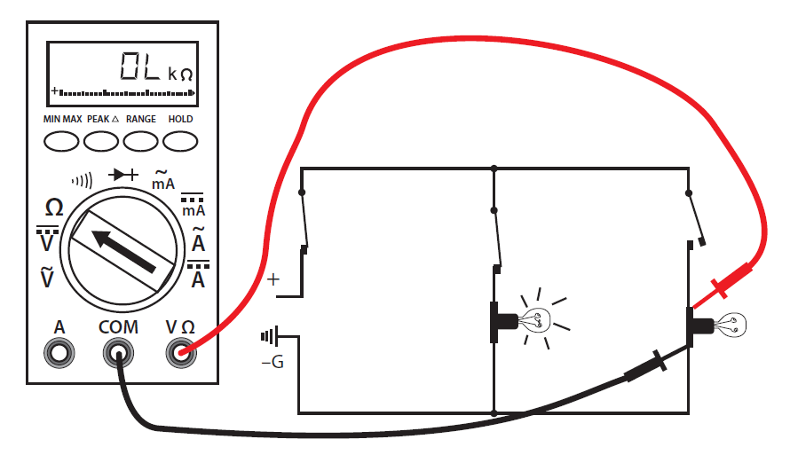 Digital LED Ohm Meter Resistance Reader Voltage Tester 