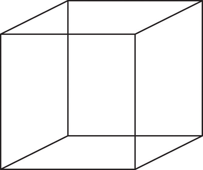 graphic of wire frame cube