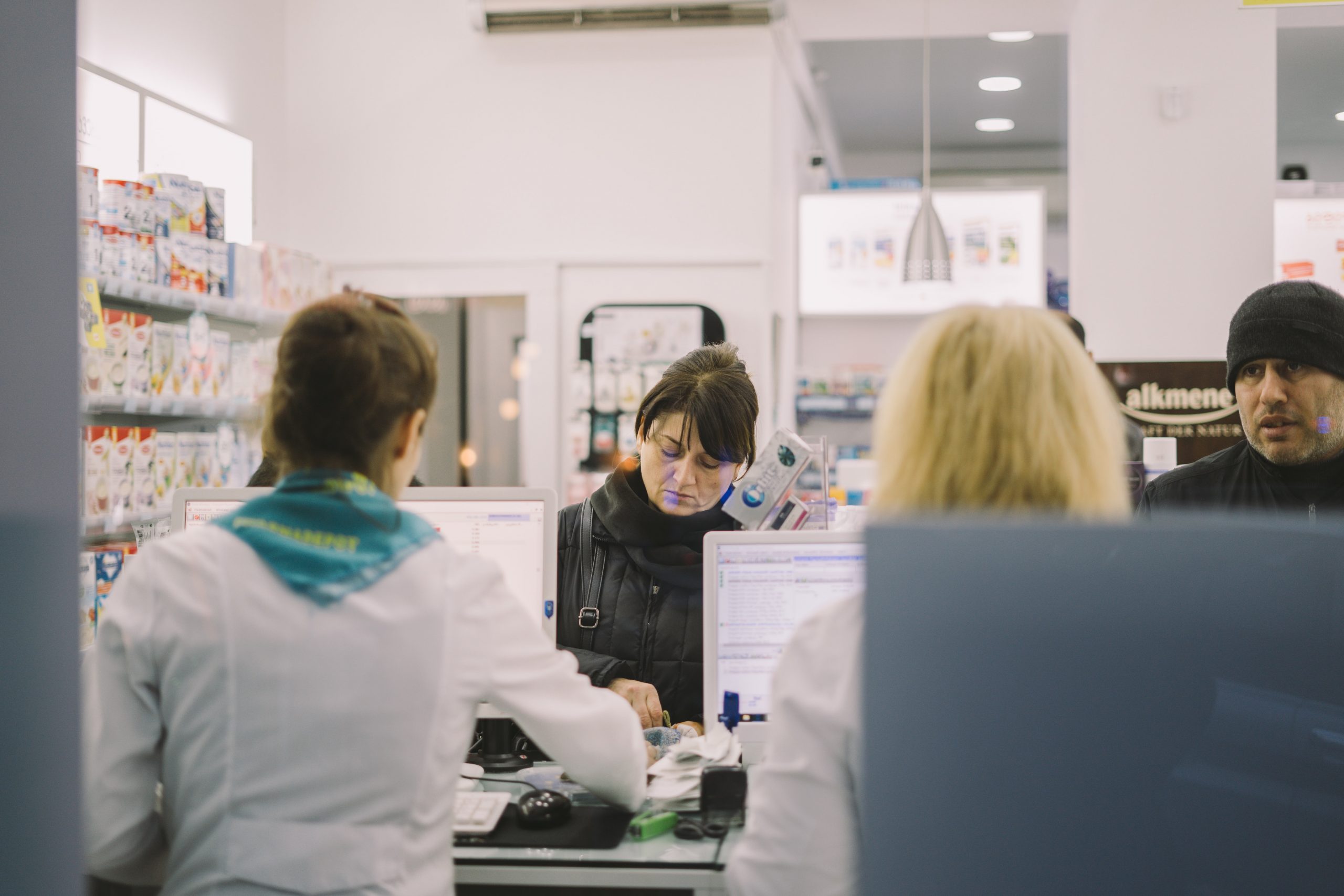 customers shopping in retail store