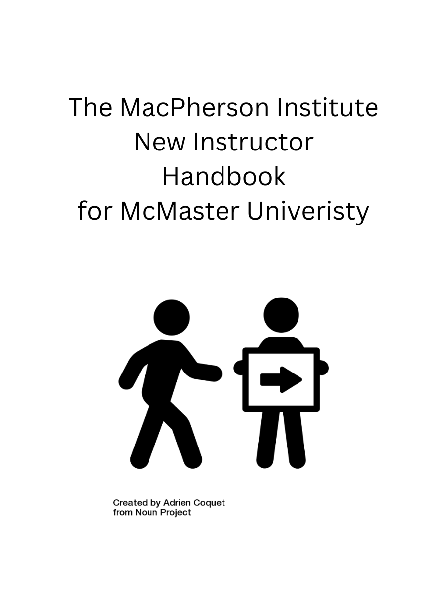 Cover image for The MacPherson Institute New Instructor Handbook for McMaster University