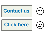 Contact us hyperlink vs. click here
