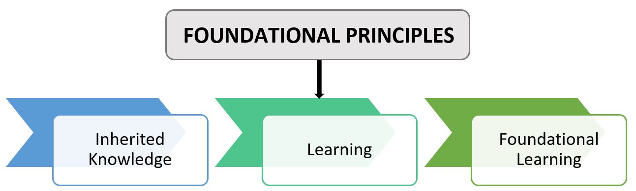 Foundational principles.  Inherited Knowledge, Learning, Foundational Learning.