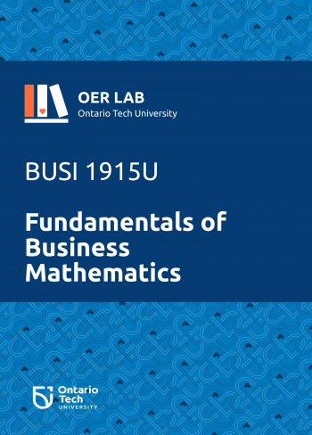 book cover - Fundamentals of Business Mathematics