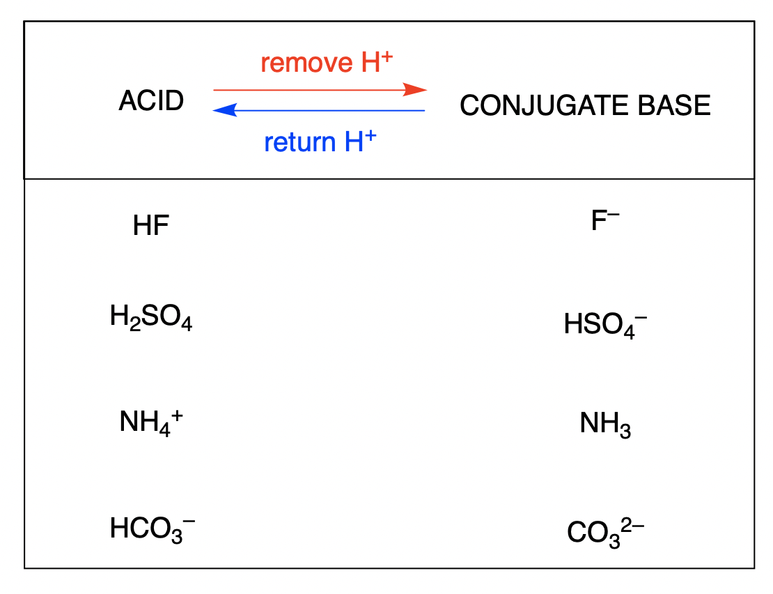 Write the Formula for the Conjugate Acid of Each Base