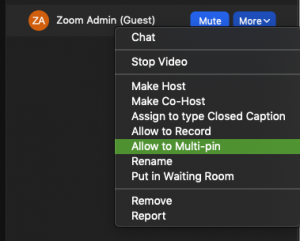 Allow to Multi-pin option selected