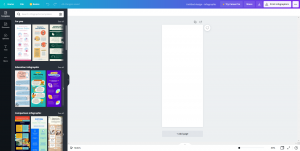 Canva Design Interface page