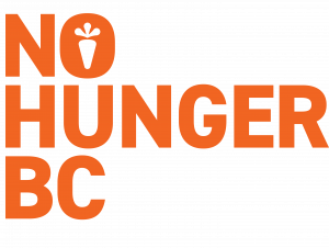 NO HUNGER BC logo, the "O" in NO has a carrot cut out in the middle.